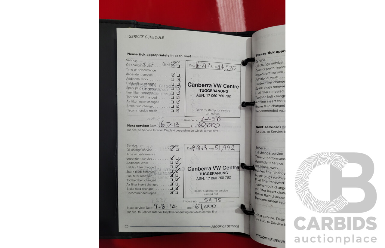 7/2005 Volkswagen Bora 2.3L V5 1J 4d Sedan Tornado Red 2.3L
