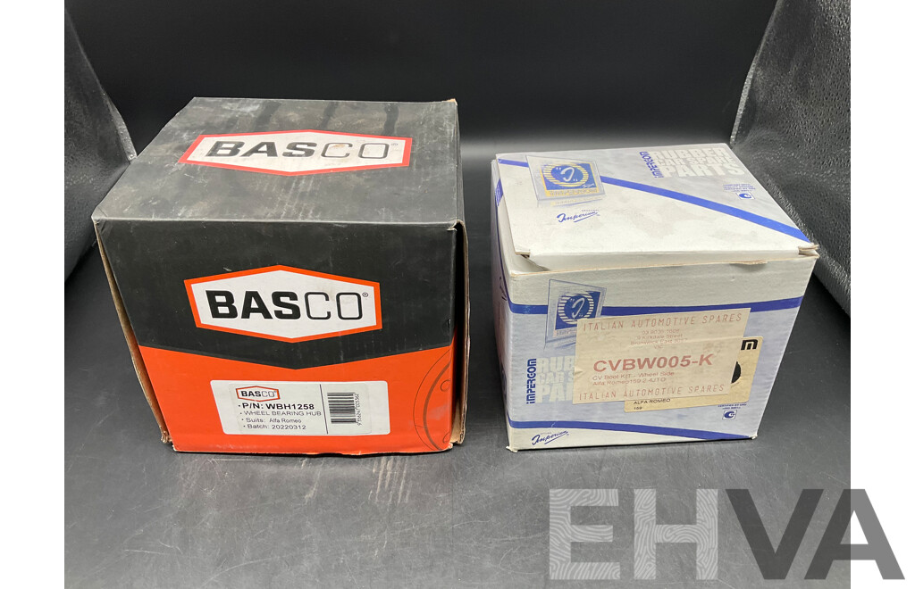 BASCO (WBH1258) Wheel Bearing Hub - Alfa Romeo and IMPERIUM ORIGINAL  CV Boot Kit - Wheel Side Alfa Romeo 159 - Lot of 2