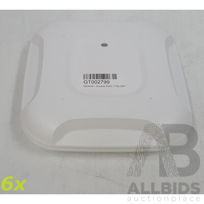 Cisco (AIR-CAP3702I-Z-K9) Aironet 3700 Series 802.11ac Dual Band Access Point - Lot of Six