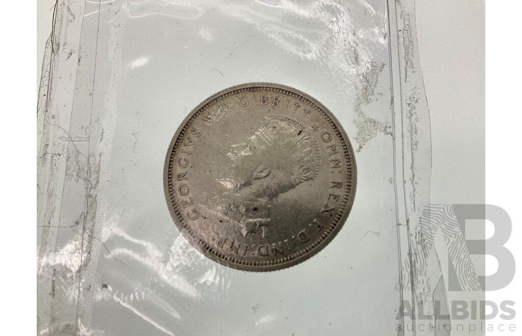 Australian 1927 A/UNC Canberra Florin