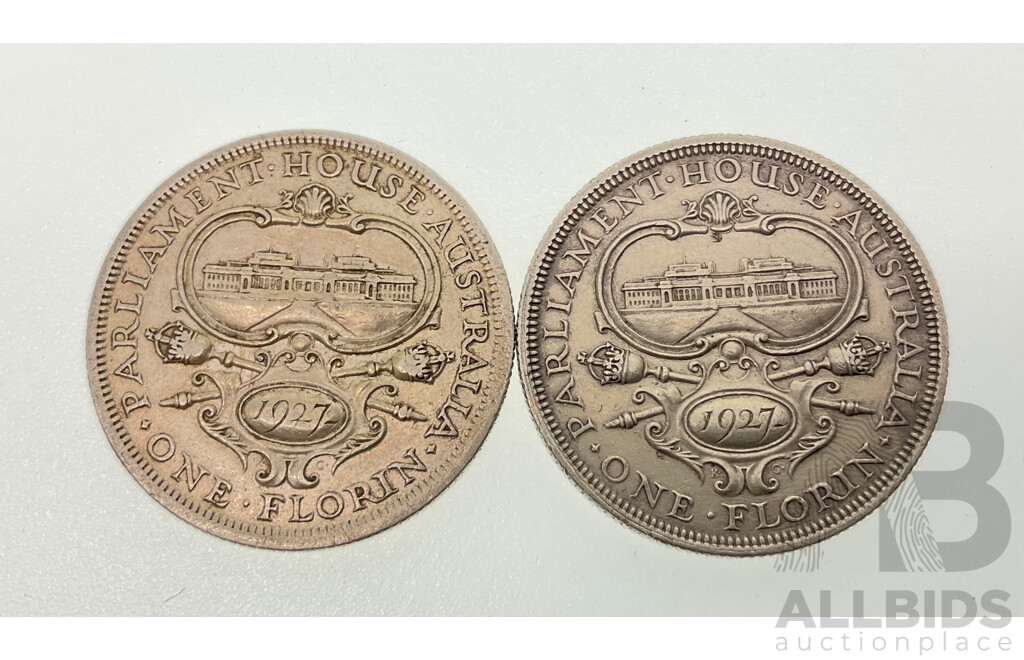 Australian 1927 Canberra Florins