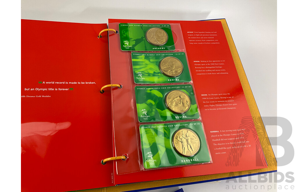 Australian 2000 Sydney Olympics Complete 29 Twenty Nine $5 Coin Album