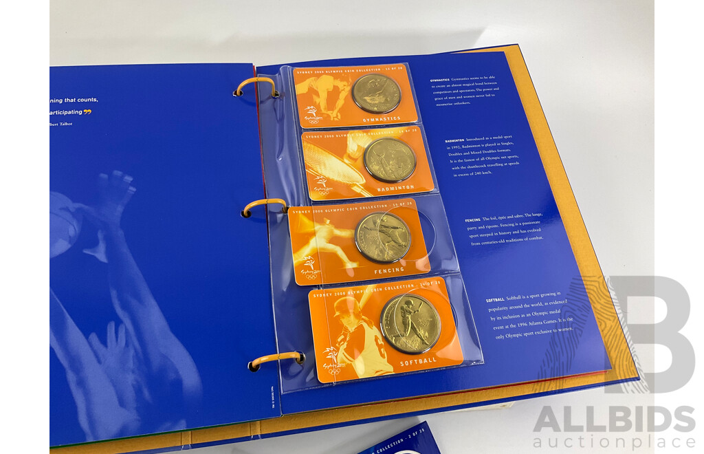 Australian 2000 Sydney Olympics Complete 29 Twenty Nine $5 Coin Album