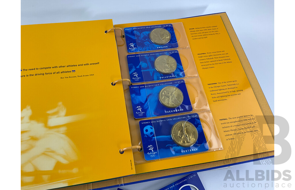 Australian 2000 Sydney Olympics Complete 29 Twenty Nine $5 Coin Album