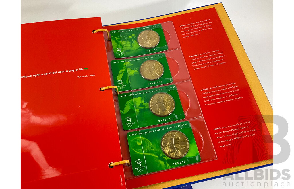Australian 2000 Sydney Olympics Complete 29 Twenty Nine $5 Coin Album