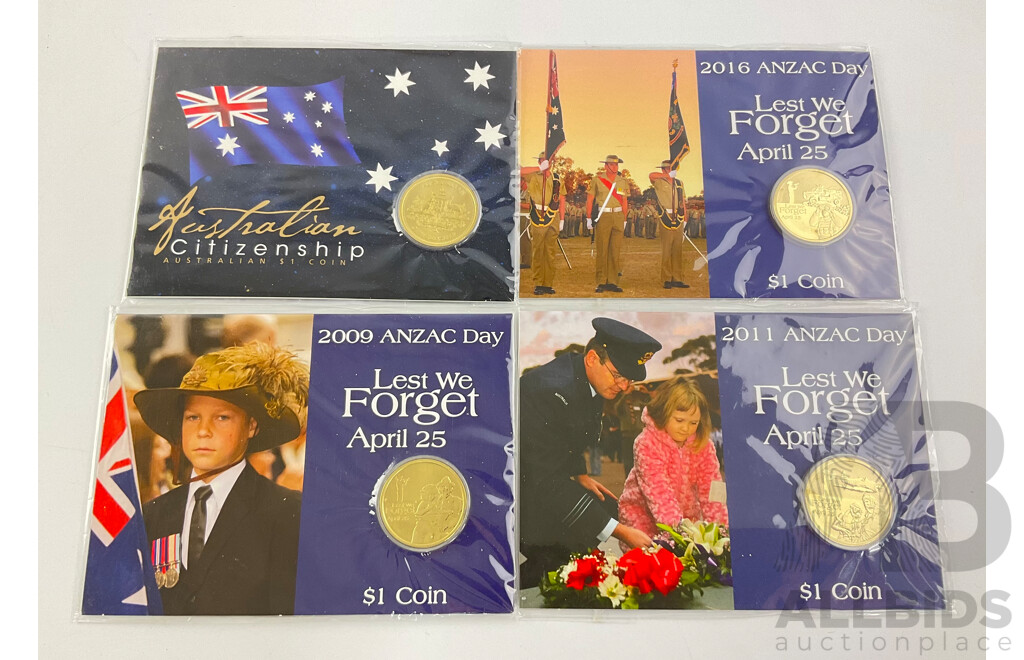 Australian Perth Mint $1 Coins, Australian Citizenship and Three Anzac Day