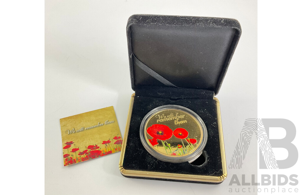 We Will Remember Them Medallion, 50mm