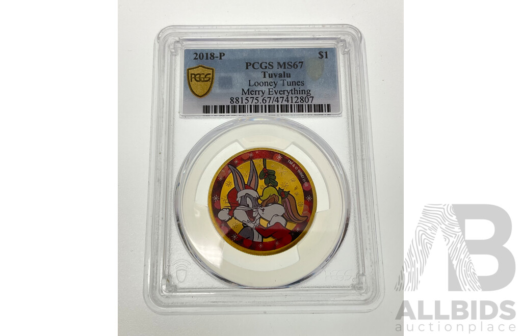Australian 2018 Perth Mint $1 Coin Looney Tones 'Merry Everything'