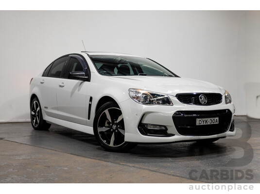 10/2016 Holden Commodore SV6 BLACK EDITION RWD VFII MY16 4D Sedan Heron White 3.6L