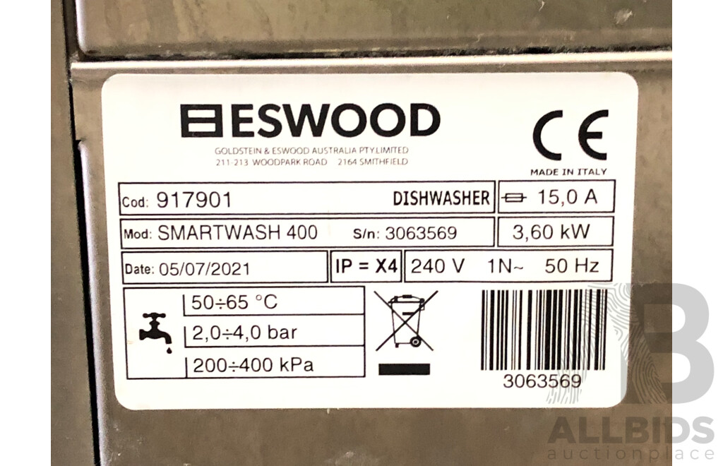 Eswood Smartwash 400 Under Bench Disg/Glass Washer