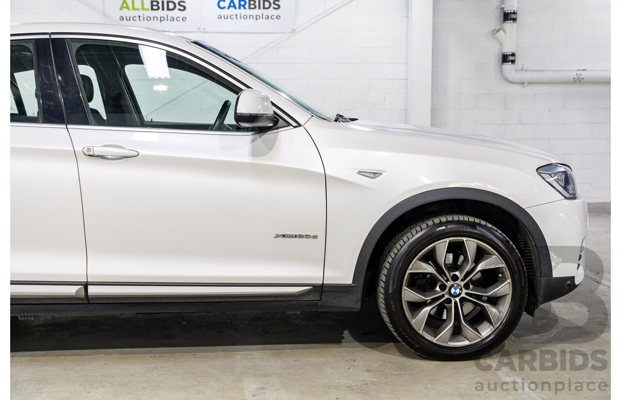 1/2015 BMW X4 Xdrive 20d (AWD) F26 MY15 5d Coupe Mineral White Metallic Turbo Diesel 2.0L
