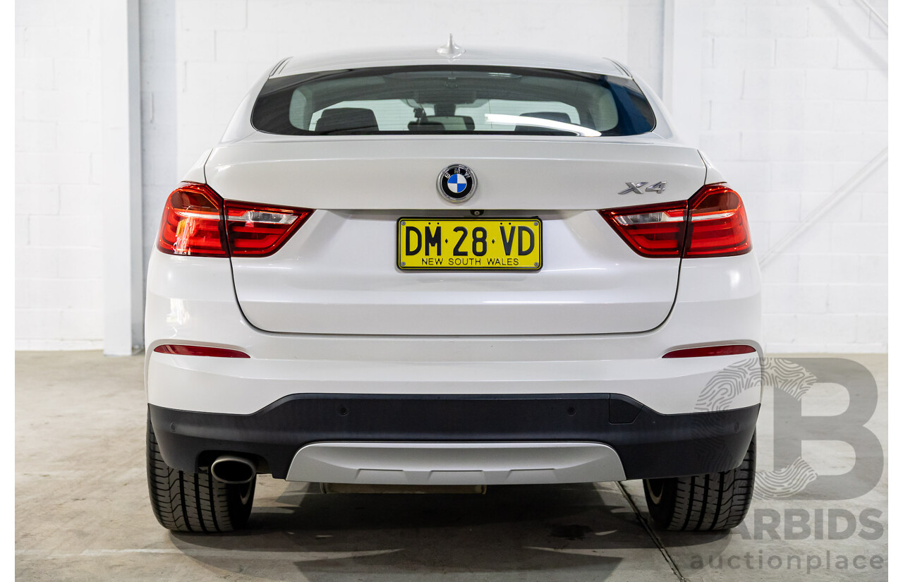1/2015 BMW X4 Xdrive 20d (AWD) F26 MY15 5d Coupe Mineral White Metallic Turbo Diesel 2.0L