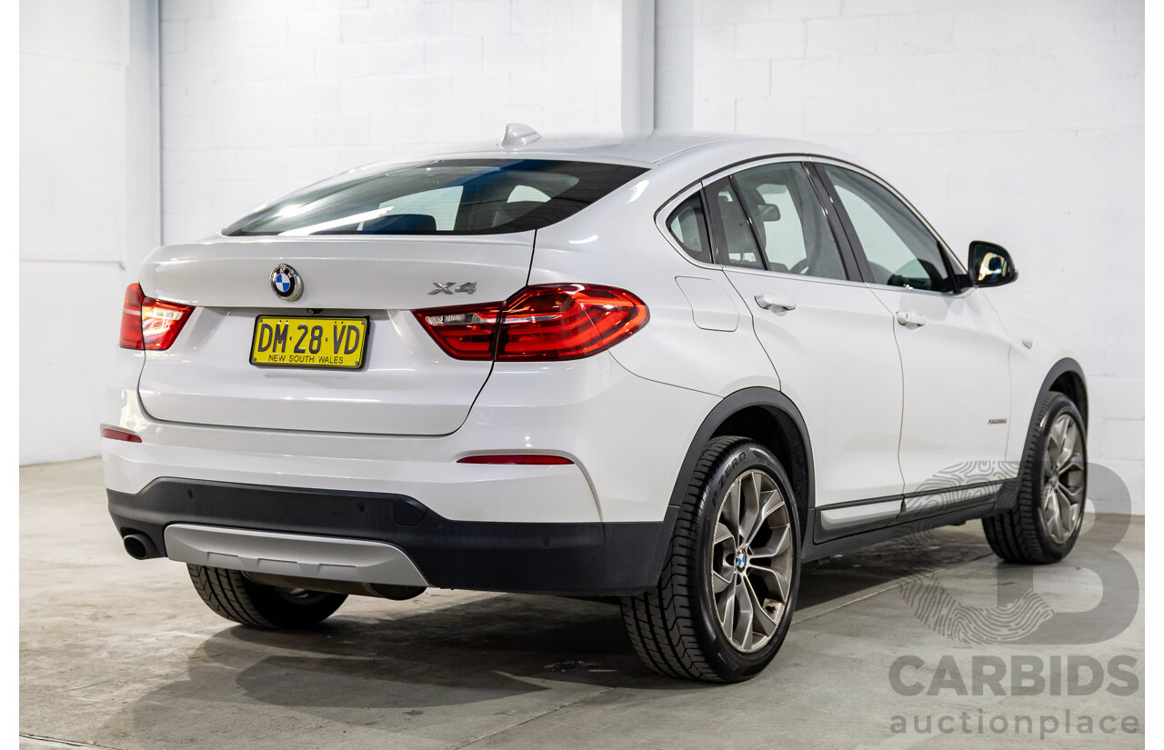 1/2015 BMW X4 Xdrive 20d (AWD) F26 MY15 5d Coupe Mineral White Metallic Turbo Diesel 2.0L