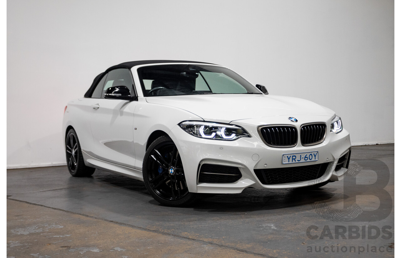 05/2019 BMW M240i F23 MY18 2D Convertible Alpine White Turbo 3.0L