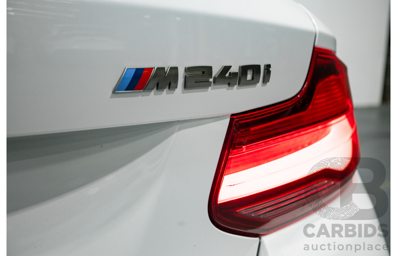 05/2019 BMW M240i F23 MY18 2D Convertible Alpine White Turbo 3.0L
