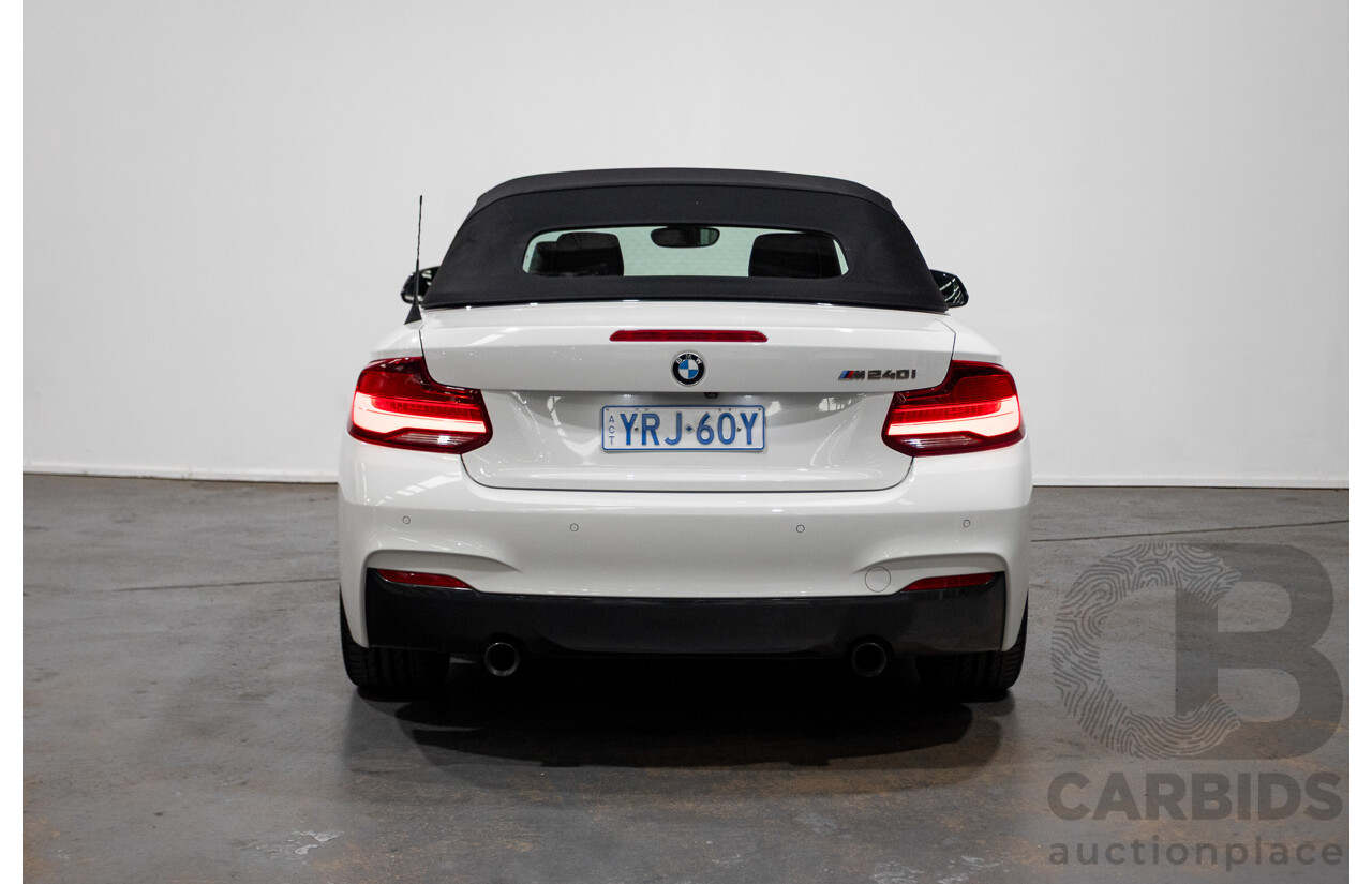 05/2019 BMW M240i F23 MY18 2D Convertible Alpine White Turbo 3.0L