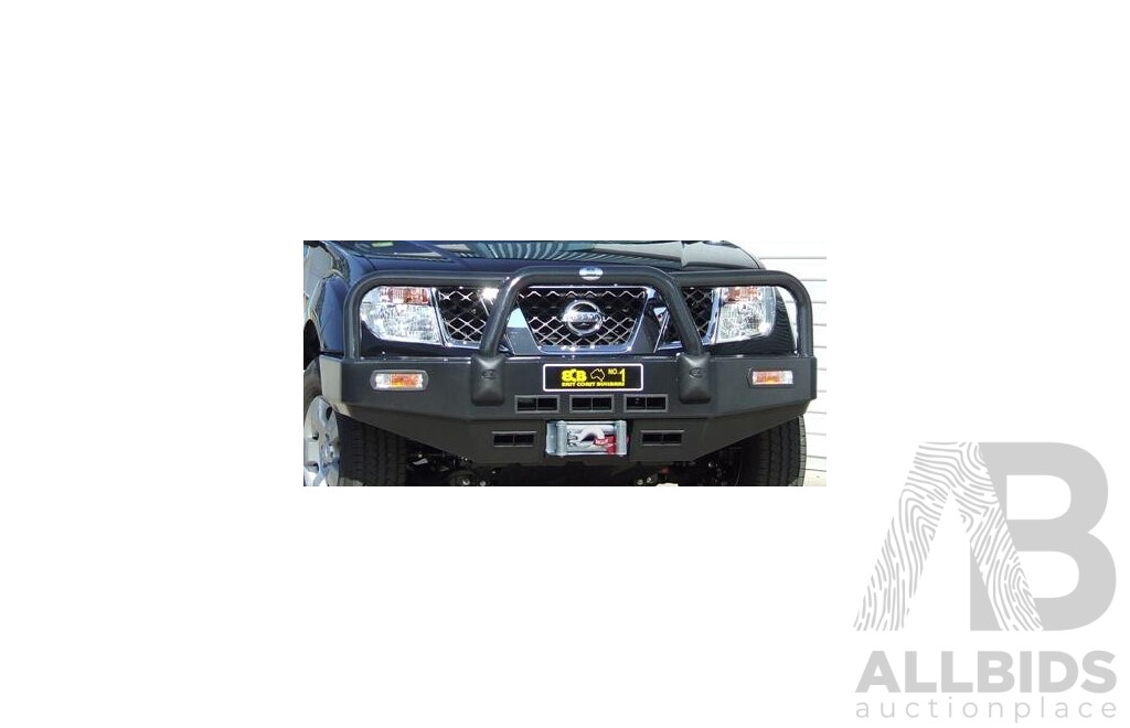 ECB Big Tube Winch Bar to Suit Toyota Landcruiser 79 Series - Black Textura Powdercoat(Part No. BT280SYB) -  Brand New - RRP $3420.00