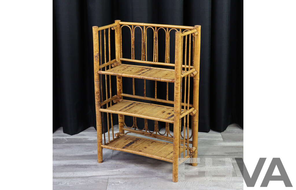 Vintage Cane Open Shelf