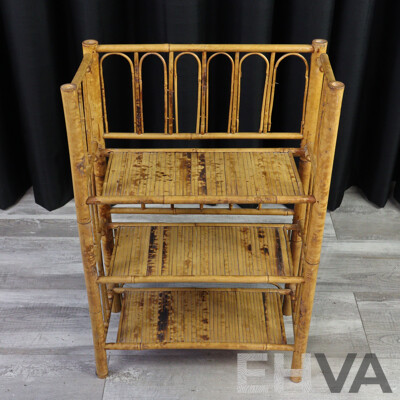 Vintage Cane Open Shelf