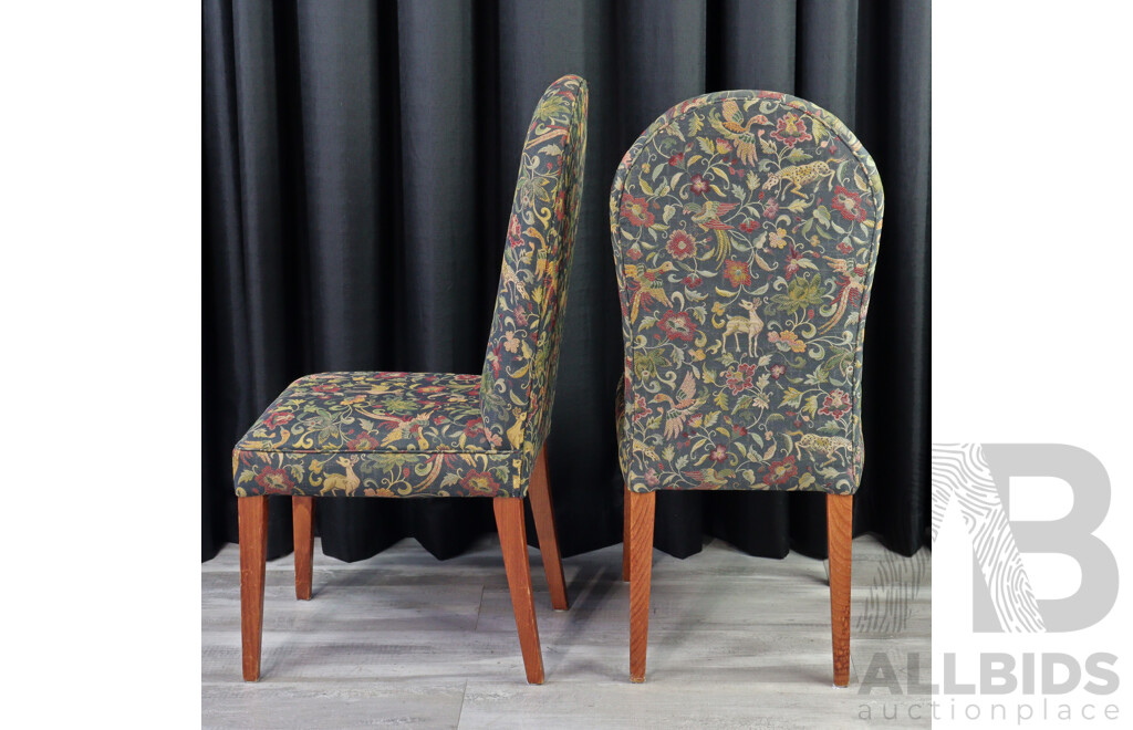 Good Set of Six Upholstered Dining Chairs