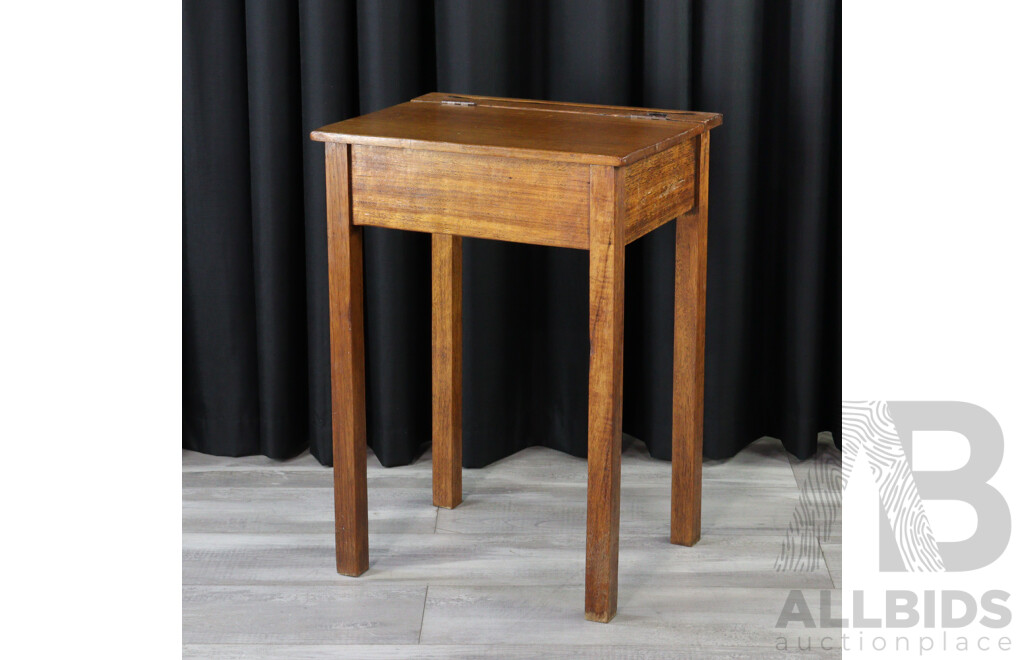 Vintage Pine Primary School Desk