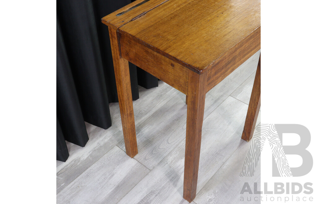 Vintage Pine Primary School Desk