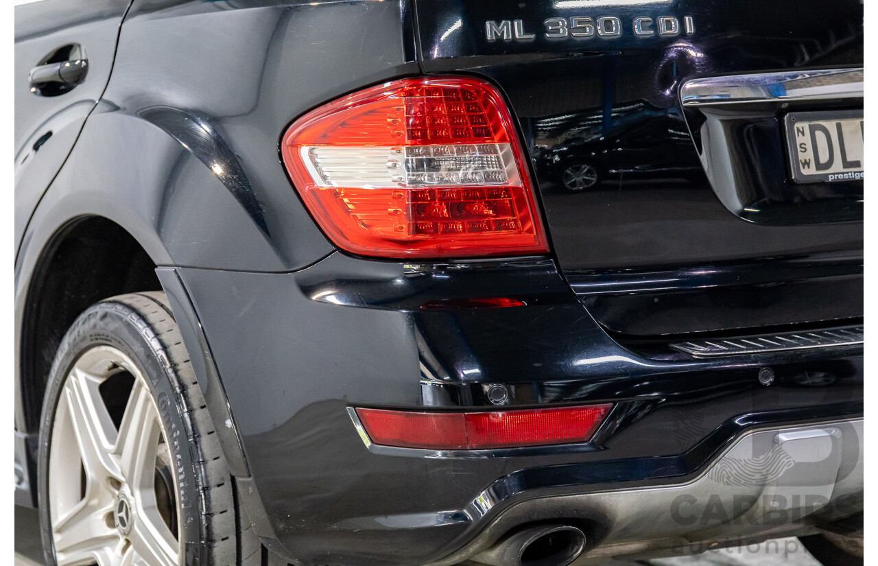 6/2010 Mercedes-Benz ML 350 CDI Sports (4x4) W164 09 Upgrade 4d Wagon Baltic Black Turbo Diesel V6 3.0L