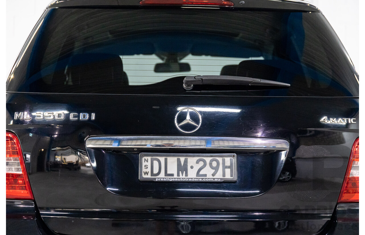6/2010 Mercedes-Benz ML 350 CDI Sports (4x4) W164 09 Upgrade 4d Wagon Baltic Black Turbo Diesel V6 3.0L