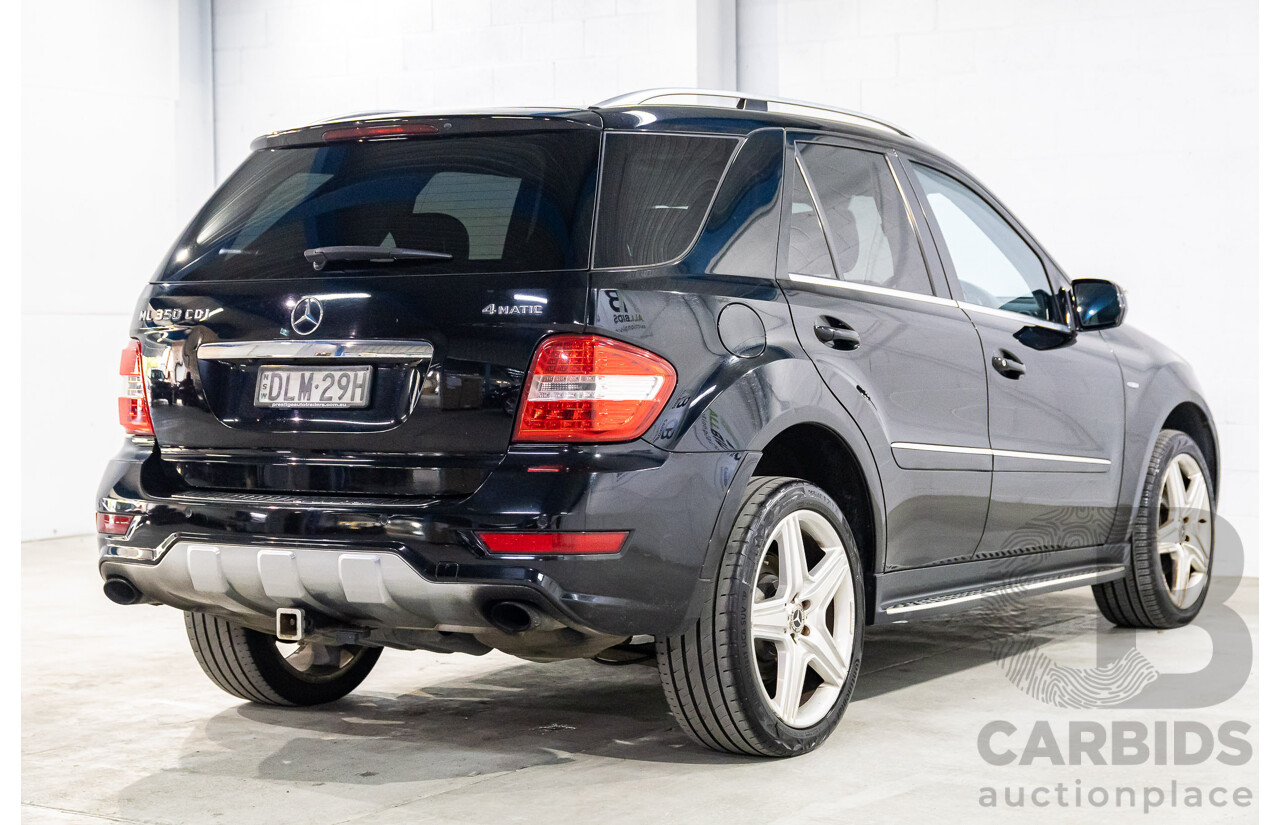 6/2010 Mercedes-Benz ML 350 CDI Sports (4x4) W164 09 Upgrade 4d Wagon Baltic Black Turbo Diesel V6 3.0L