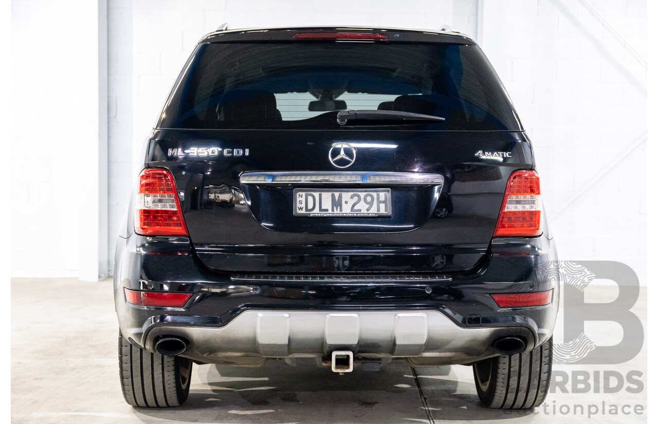 6/2010 Mercedes-Benz ML 350 CDI Sports (4x4) W164 09 Upgrade 4d Wagon Baltic Black Turbo Diesel V6 3.0L