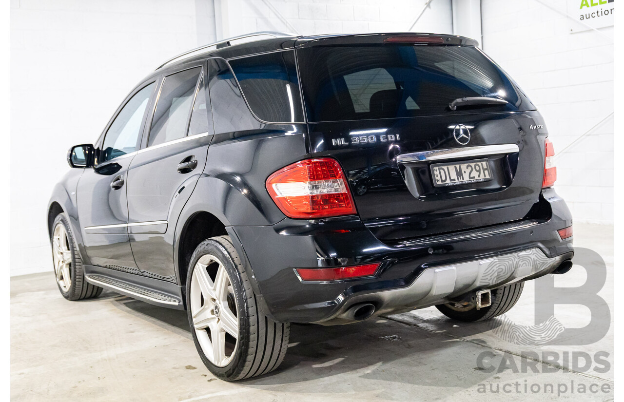 6/2010 Mercedes-Benz ML 350 CDI Sports (4x4) W164 09 Upgrade 4d Wagon Baltic Black Turbo Diesel V6 3.0L