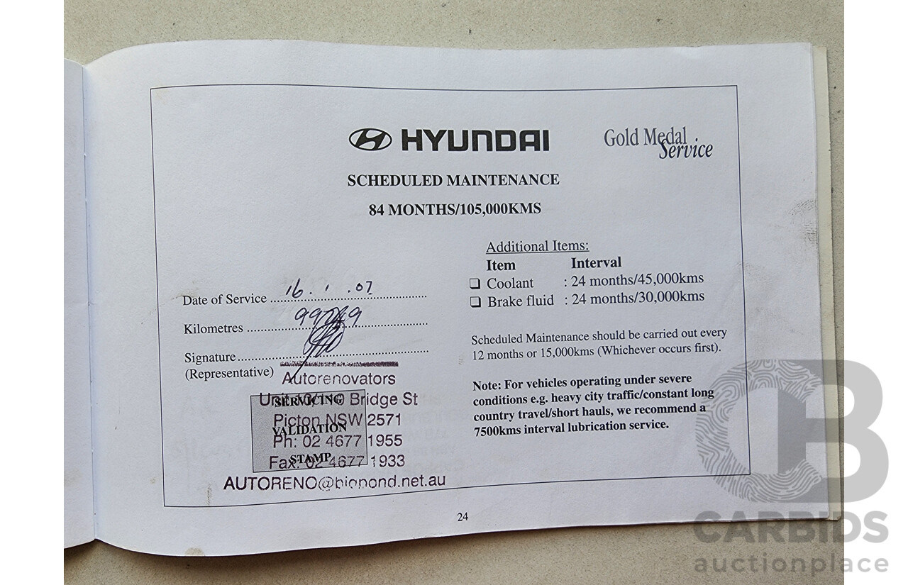 11/2002 Hyundai Elantra Lavita GLS FC 5d Hatchback Fawn 1.8L