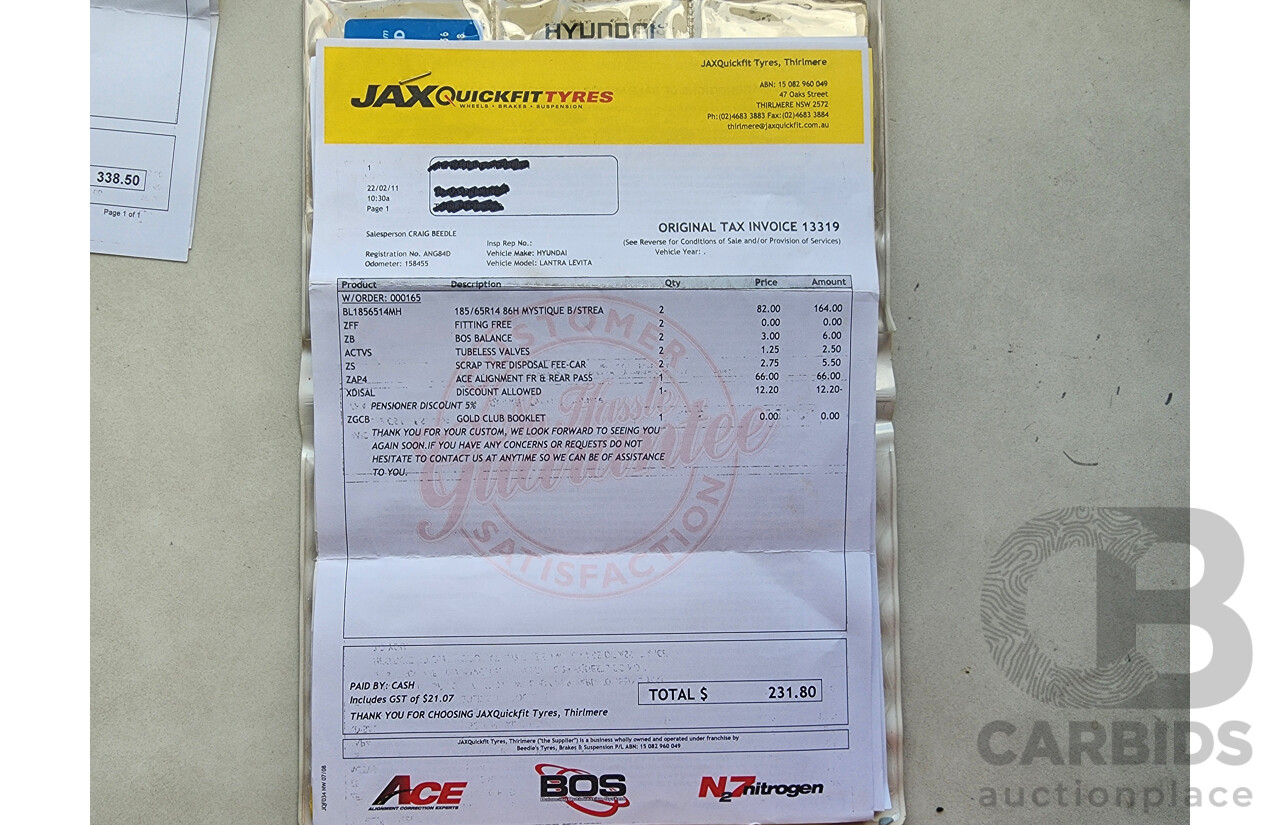 11/2002 Hyundai Elantra Lavita GLS FC 5d Hatchback Fawn 1.8L