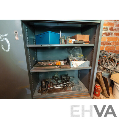 1960 Circa Stanko 1A616 Lathe with Accessories & Steel Tool Cabinet