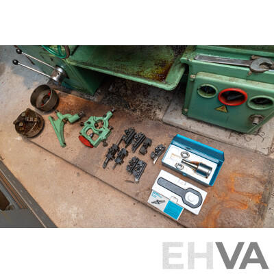 1960 Circa Stanko 1A616 Lathe with Accessories & Steel Tool Cabinet