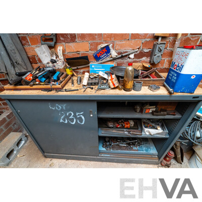 1960 Circa Stanko 1A616 Lathe with Accessories & Steel Tool Cabinet