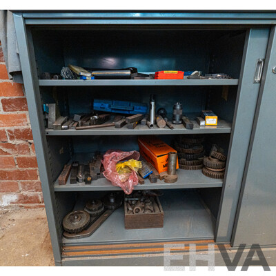 1960 Circa Stanko 1A616 Lathe with Accessories & Steel Tool Cabinet