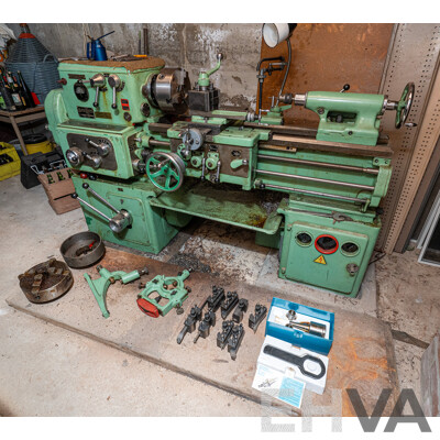 1960 Circa Stanko 1A616 Lathe with Accessories & Steel Tool Cabinet