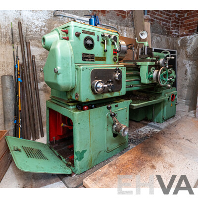 1960 Circa Stanko 1A616 Lathe with Accessories & Steel Tool Cabinet