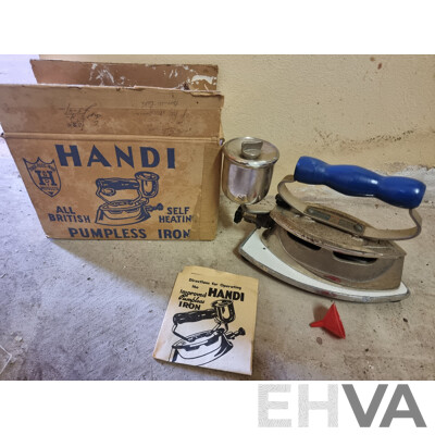Vintage All Brittish Design, Handi Pumpless Self Heating Petrol Iron