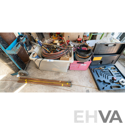 Oxy Acetylene Trolley with Gas Bottles & Miscellaneous Welding Accessories ETC