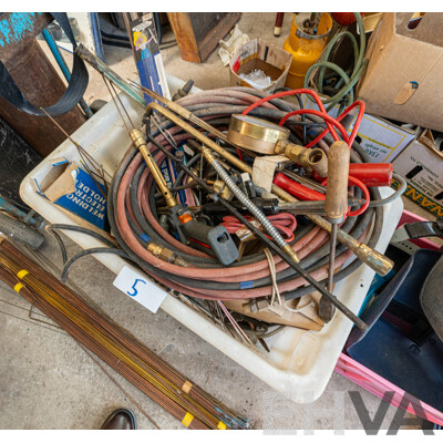 Oxy Acetylene Trolley with Gas Bottles & Miscellaneous Welding Accessories ETC