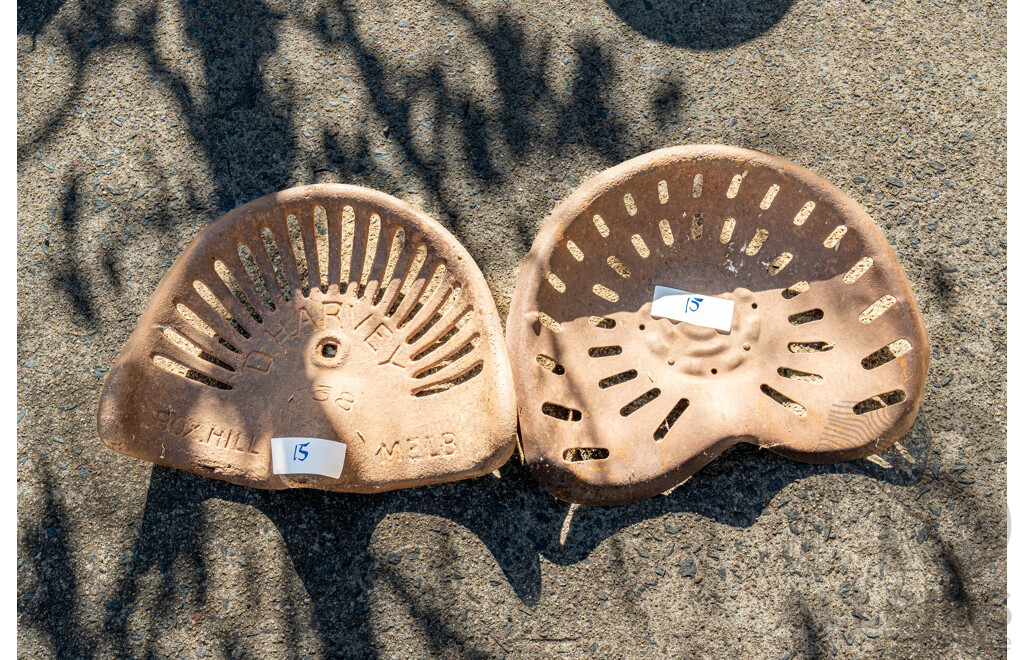 Job Lot Quantity of 2 Vintage Tractor Seats