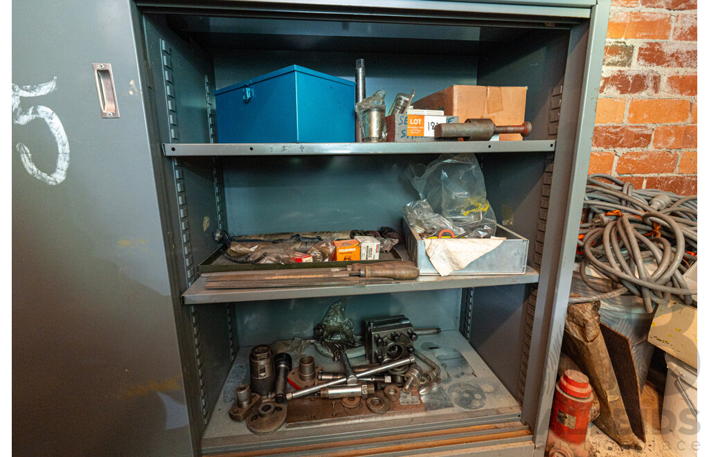 1960 Circa Stanko 1A616 Lathe with Accessories & Steel Tool Cabinet