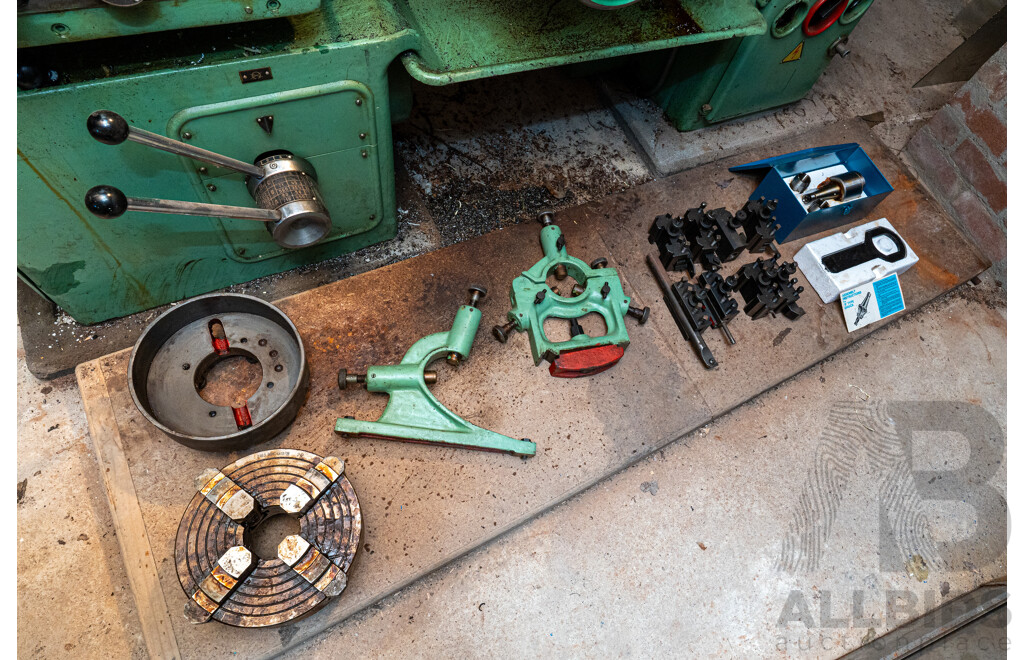 1960 Circa Stanko 1A616 Lathe with Accessories & Steel Tool Cabinet