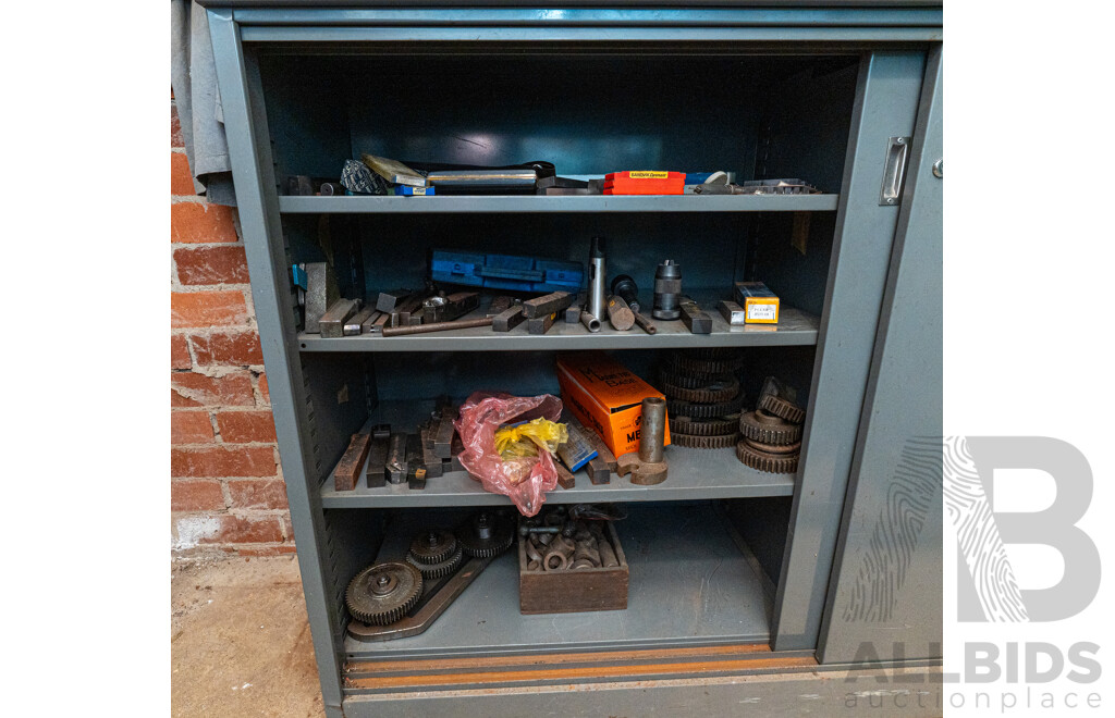 1960 Circa Stanko 1A616 Lathe with Accessories & Steel Tool Cabinet
