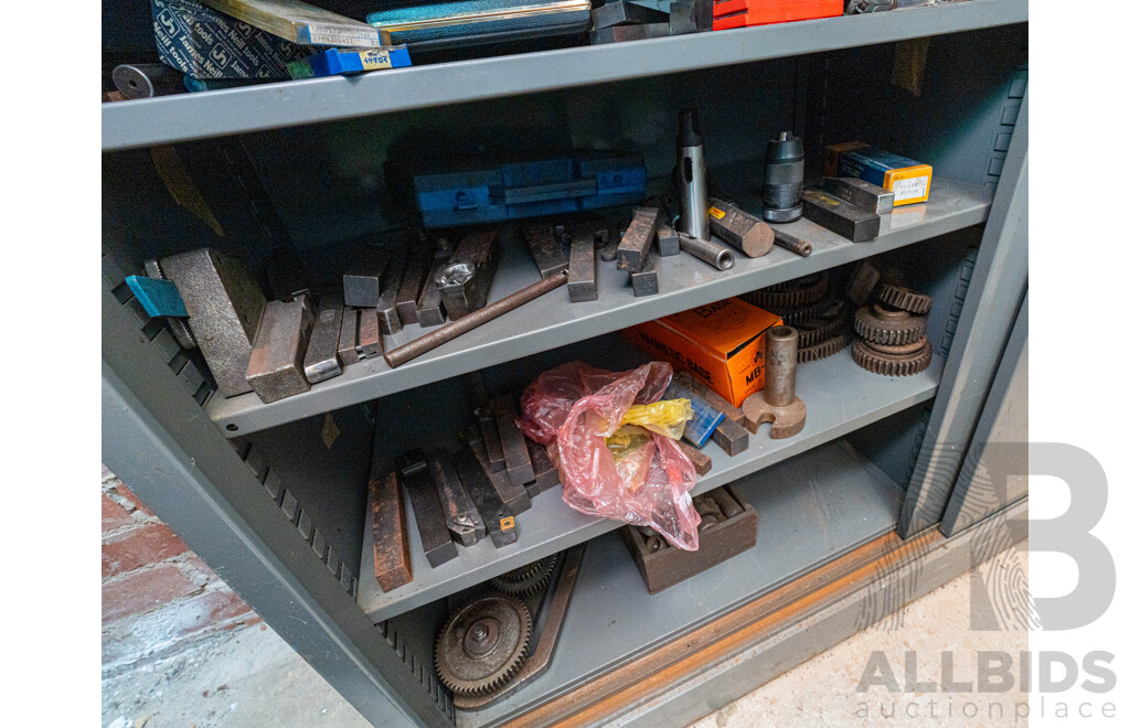 1960 Circa Stanko 1A616 Lathe with Accessories & Steel Tool Cabinet