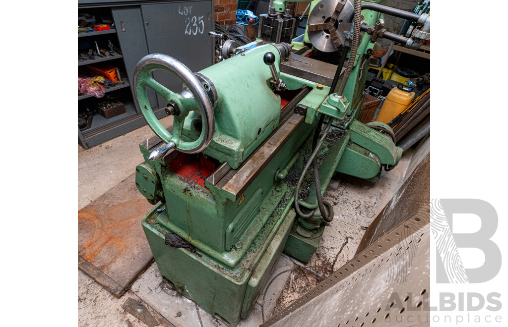 1960 Circa Stanko 1A616 Lathe with Accessories & Steel Tool Cabinet