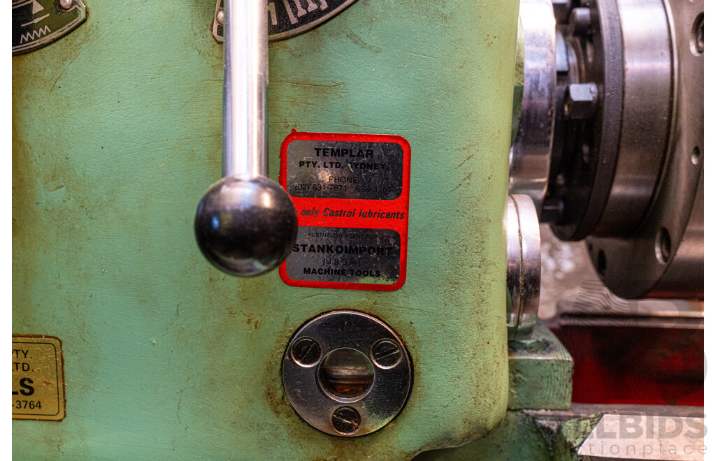 1960 Circa Stanko 1A616 Lathe with Accessories & Steel Tool Cabinet