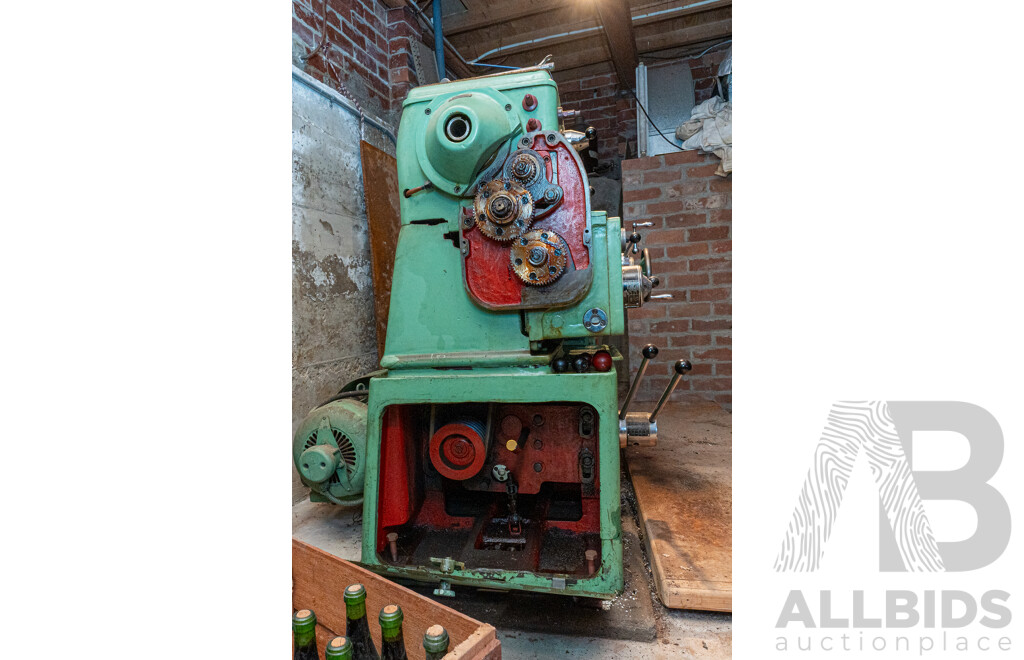 1960 Circa Stanko 1A616 Lathe with Accessories & Steel Tool Cabinet